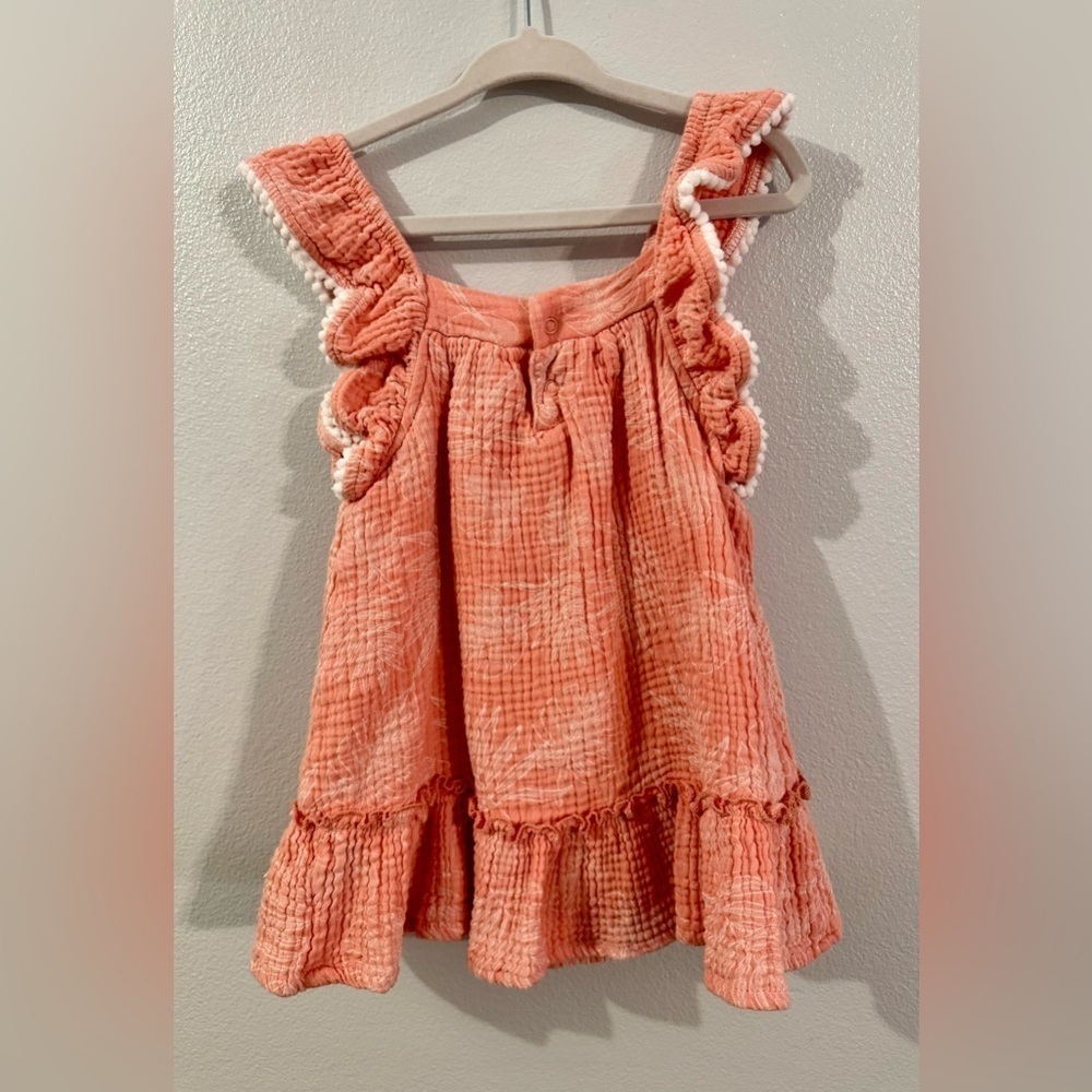 RZ by Rachel Zoe Ruffled Dress with Bodysuit - Neon Peach - Picture 3 of 5